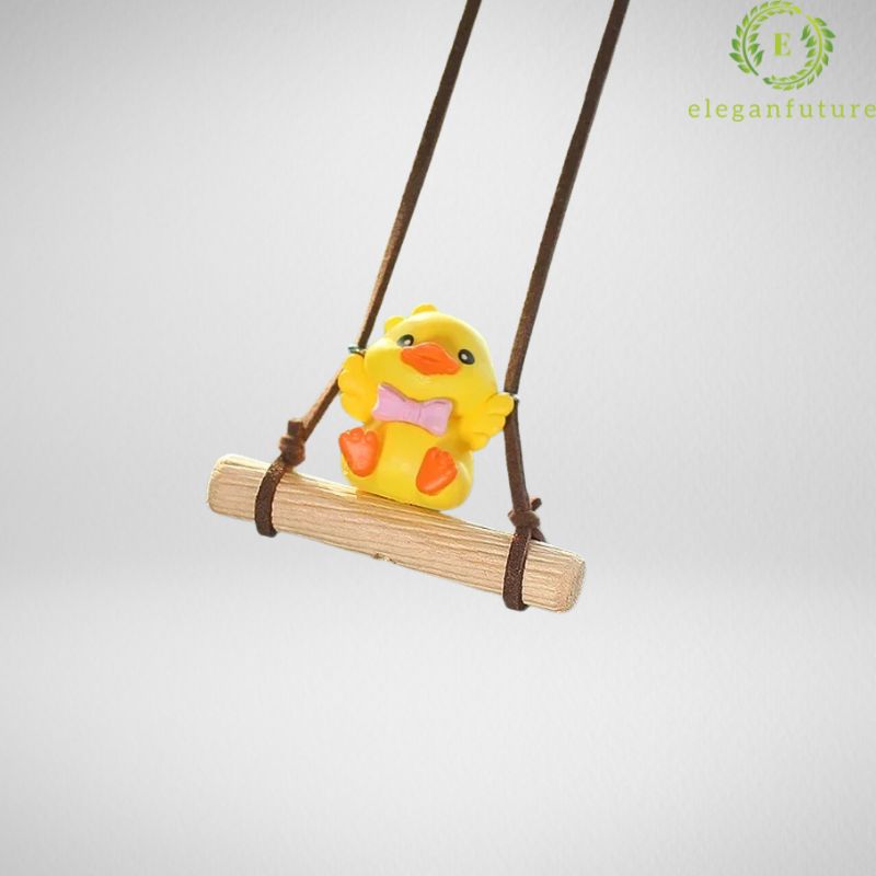 Swing Duck Car Pendant - Cute Animated Rearview Mirror Ornament