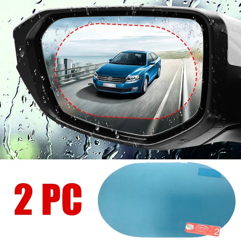 2PCS Rainproof Rearview Mirror Film – Clear Vision