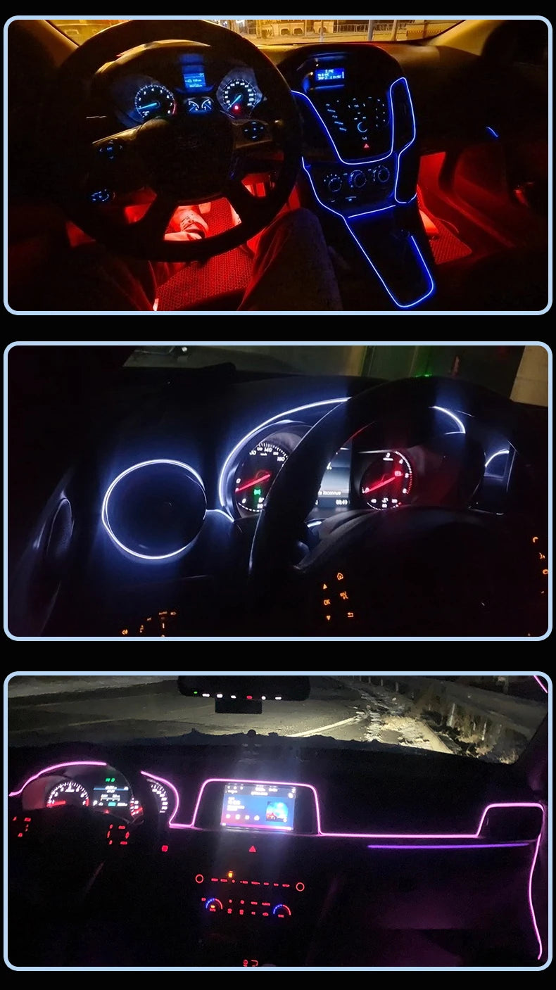 5m Car LED Strip – USB Powered Flexible Atmosphere Light