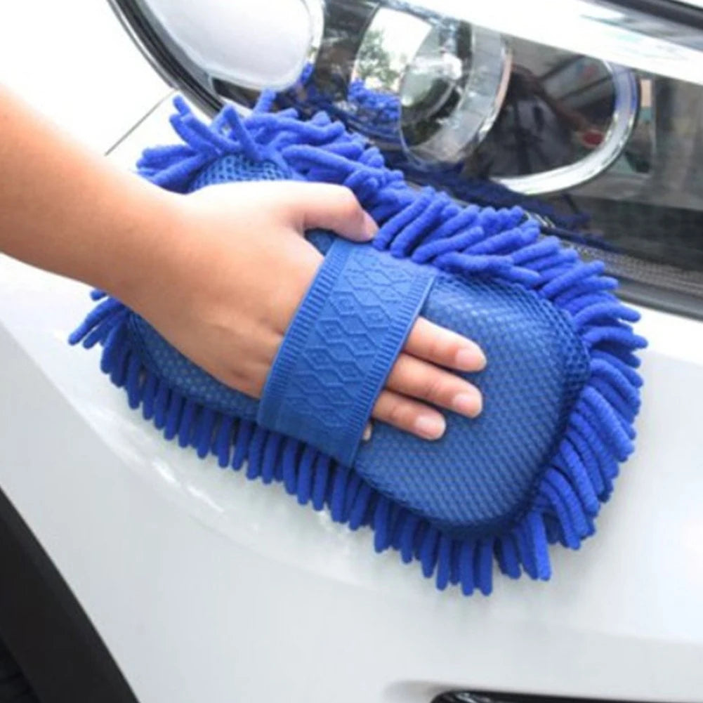 Microfiber Car Wash Sponge – Chenille Cleaning Pad