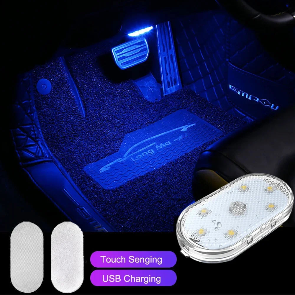 Car LED Touch Light - Wireless, Magnetic, USB Rechargeable Interior Lamp