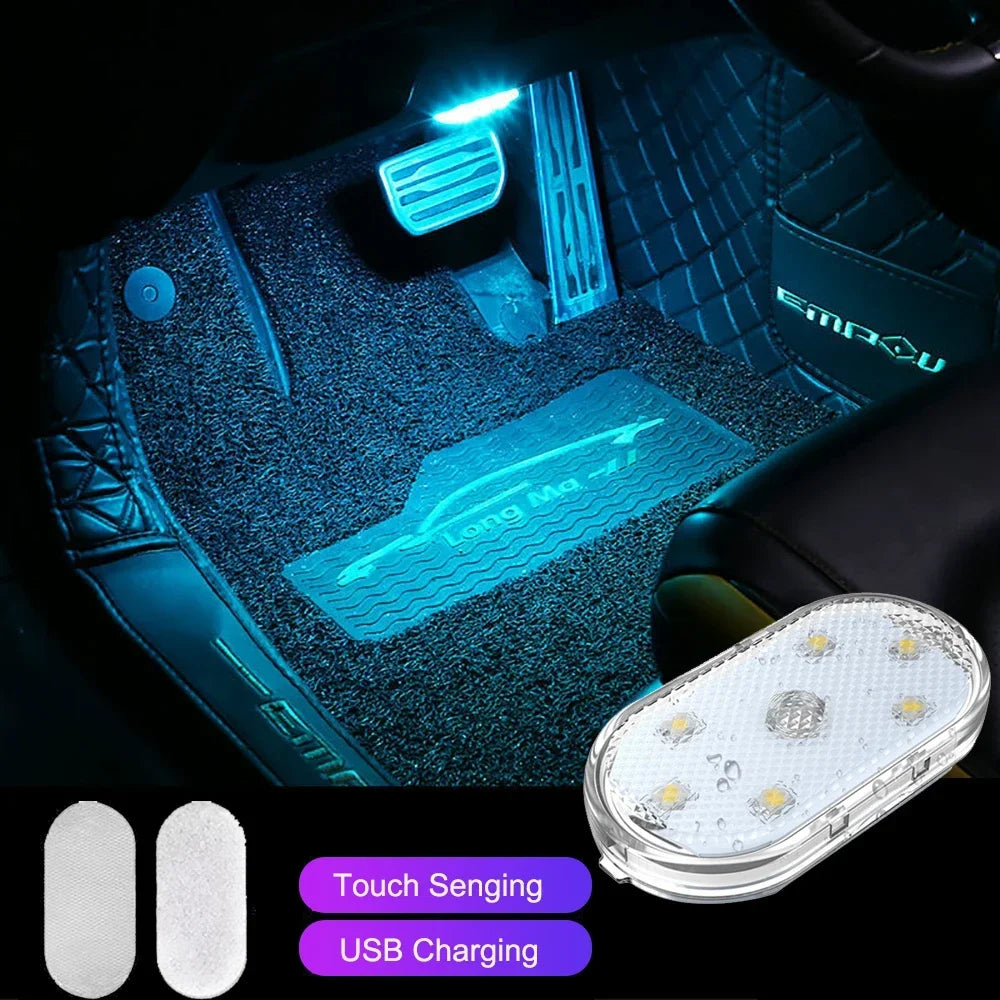 Car LED Touch Light - Wireless, Magnetic, USB Rechargeable Interior Lamp