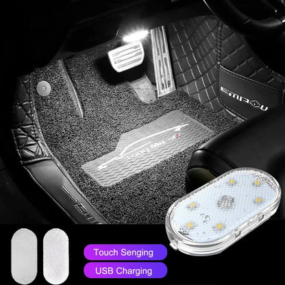 Car LED Touch Light - Wireless, Magnetic, USB Rechargeable Interior Lamp