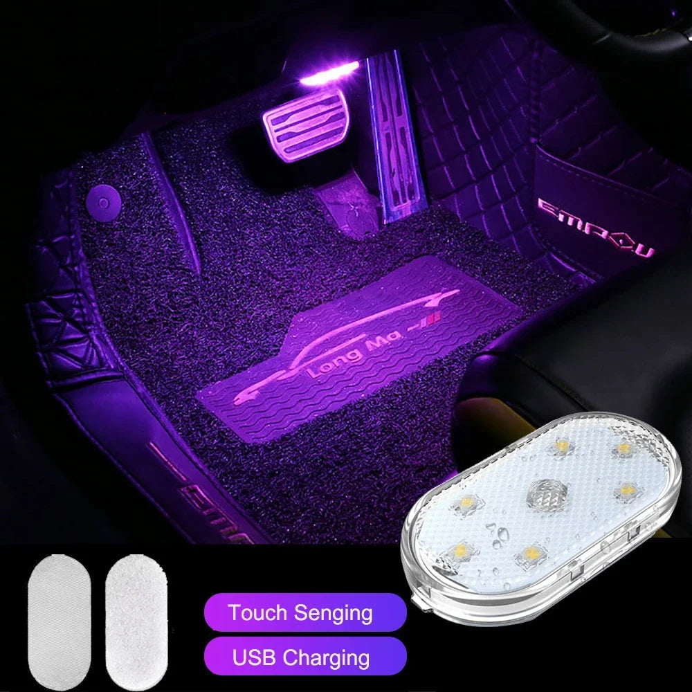 Car LED Touch Light - Wireless, Magnetic, USB Rechargeable Interior Lamp