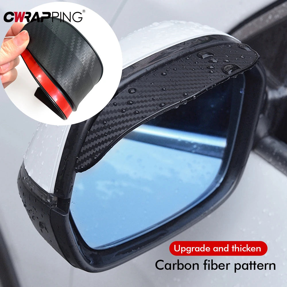 2PCS Rearview Mirror Rain Eyebrow Protector