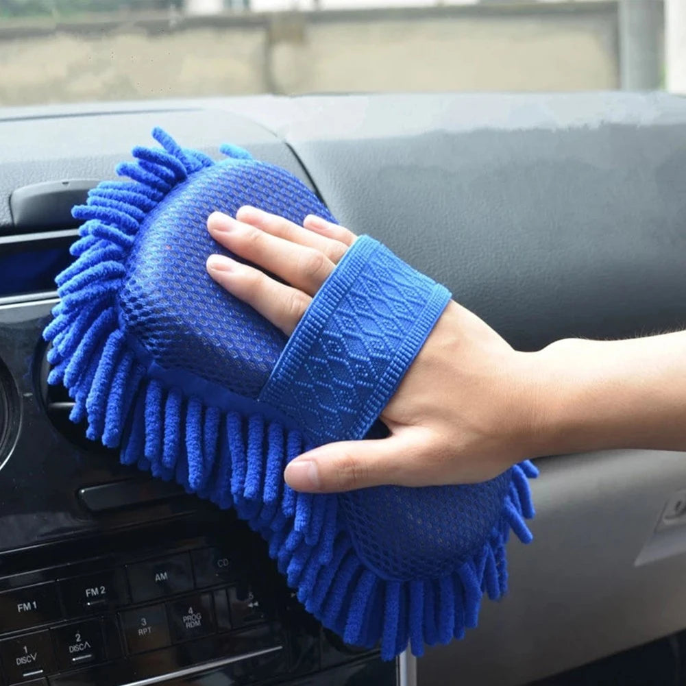 Microfiber Car Wash Sponge – Chenille Cleaning Pad